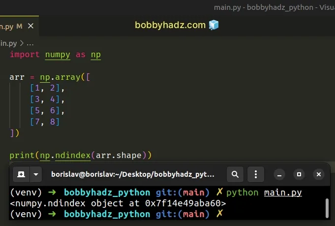 use array shape attribute