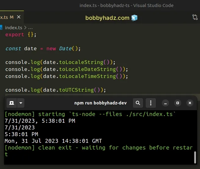 How To Format Date Time In TypeScript Bobbyhadz