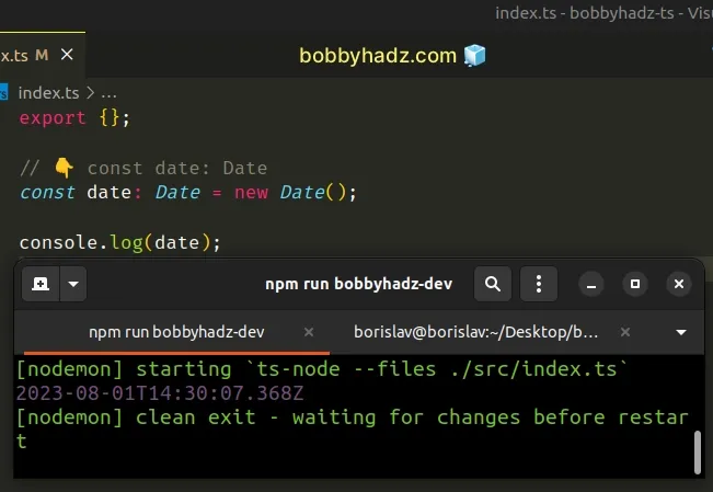 How To Type A Date Object In TypeScript Bobbyhadz