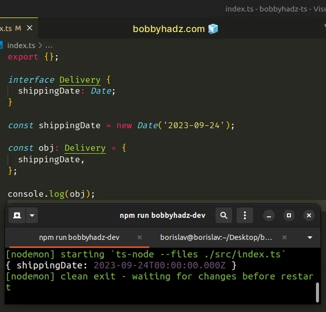 How To Type A Date Object In TypeScript Bobbyhadz