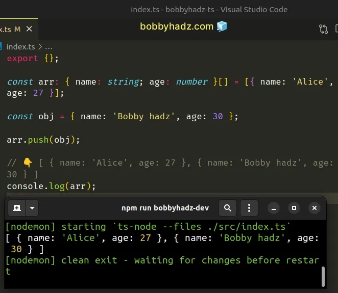 how-to-declare-an-array-of-objects-in-typescript-bobbyhadz