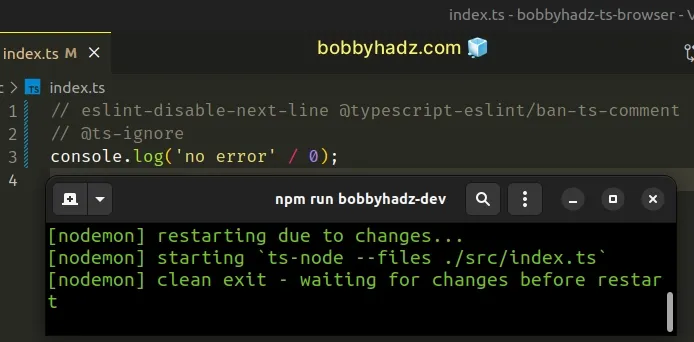 disable type checking for line