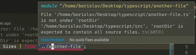 file is not under rootdir