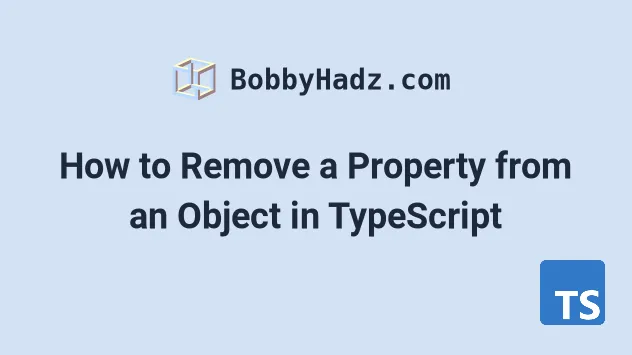 How To Remove A Property From An Object In TypeScript Bobbyhadz