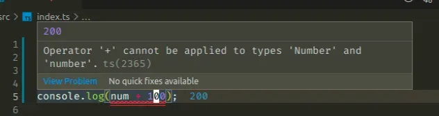 operator plus cannot be applied to types number