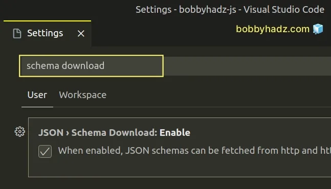 enable disable schema download