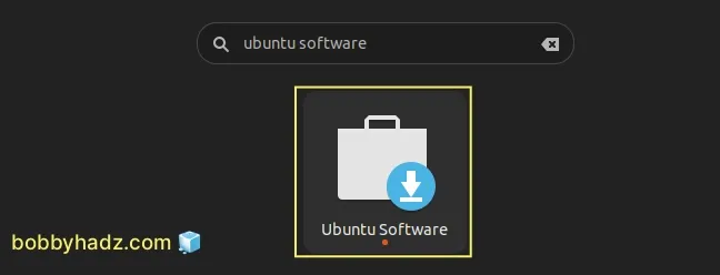 start ubuntu software application