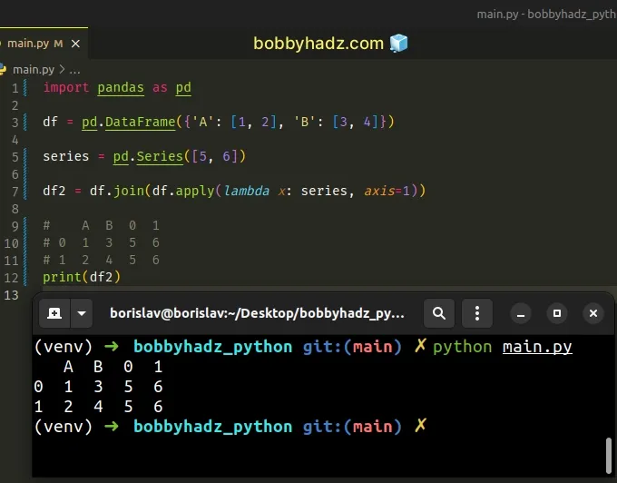 using dataframe apply to solve error