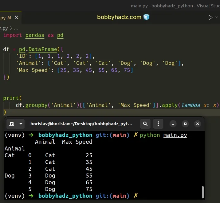 use two sets of square brackets when selecting multiple columns