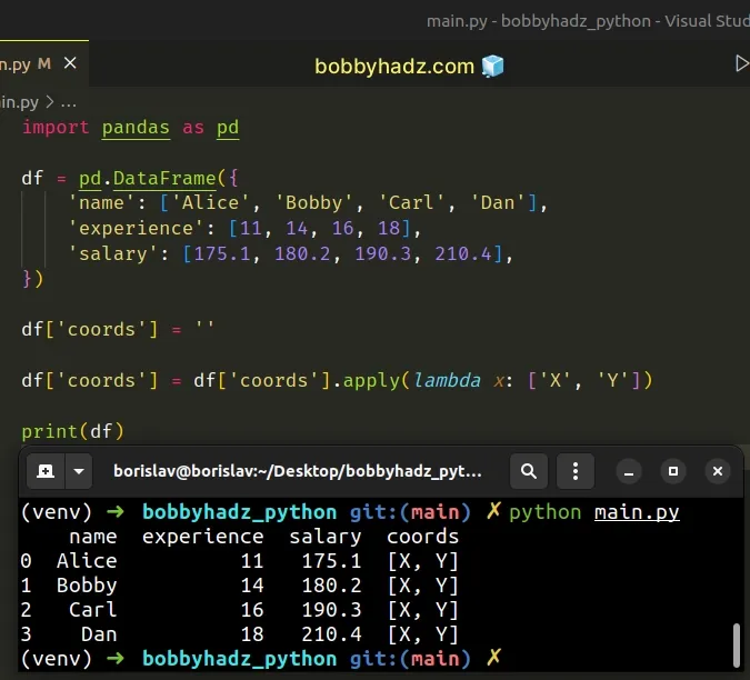 Must have equal len keys and value when setting with iterable bobbyhadz