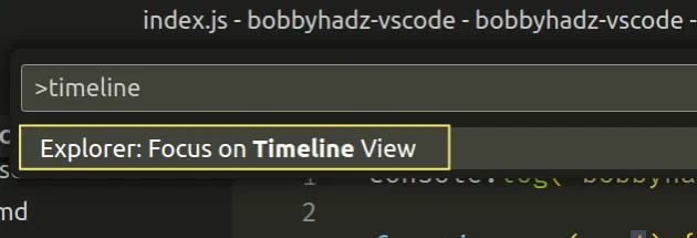 select focus in timeline view
