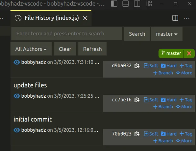 show file git history