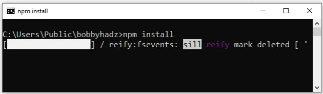 run npm install