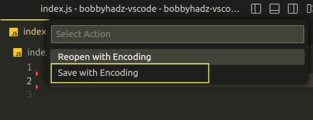 How to change the File Encoding in Visual Studio Code | bobbyhadz