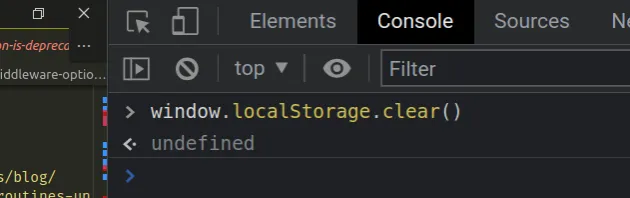 vscode clear local storage