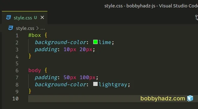 vs-code-do-not-use-empty-rulesets-css-error-solved-bobbyhadz