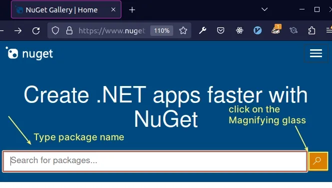 search for dot net packages