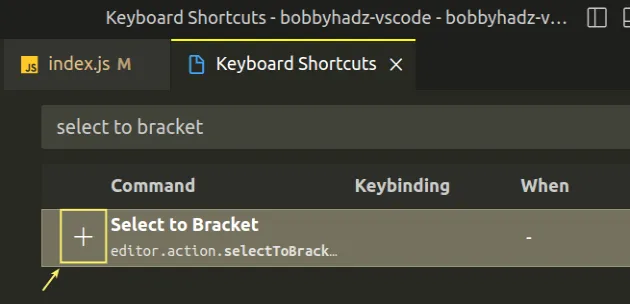 search select to bracket