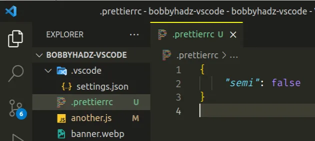 remove semicolons using prettierrc