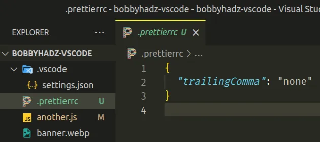 set trailing comma property to none in prettierrc