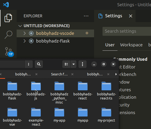 add folders to workspace drag and drop