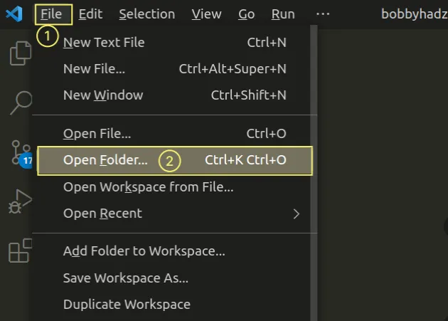select file open folder