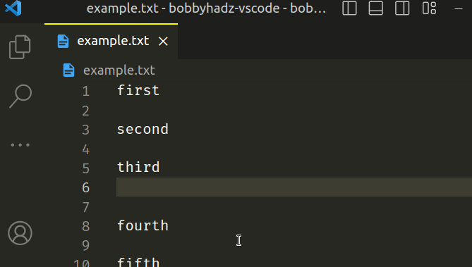 remove empty lines matching at start