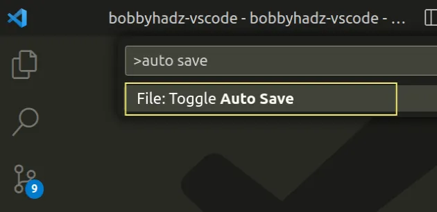 toggle auto save command palette