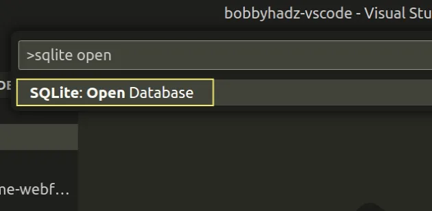 sqlite open database