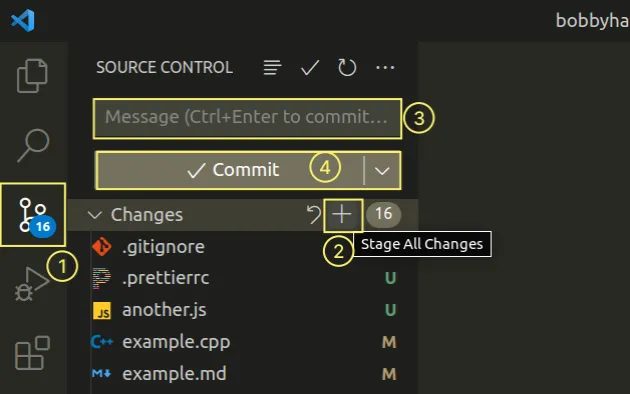 add and commit changes