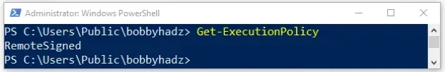 run get execution policy command