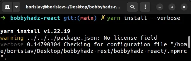 Yarn Install: Couldn't Find Package X On The 'npm' Registry | Bobbyhadz