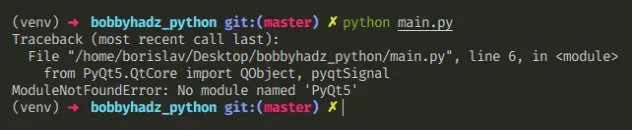 no module named pyqt5