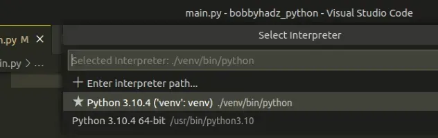 select correct python version